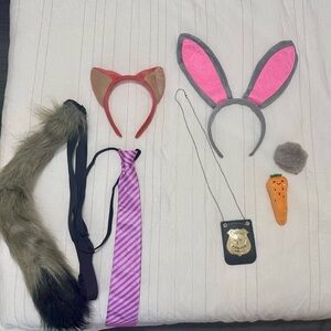Zootopia Judy Hopps and Nick Wilde Halloween Costume Accessories! Bunny & fox